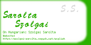 sarolta szolgai business card